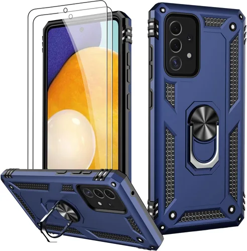 Miniatura 32 de LUMARKE Funda para Galaxy A51 4G con protector de pantalla, supera los 16 pies, probada en caídas, de grado militar, con soporte de anillo Rojo