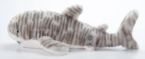 Miniatura 9 de The Petting Zoo Peluche de tiburón tigre, regalos para niños, animales salvajes del océano Onez, juguete de peluche de tiburón de 20 pulgadas