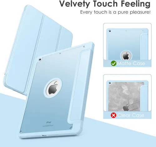 Miniatura 2 de DTTOCASE - Funda para iPad de 9ª, 8ª y 7ª generación de 10.2 pulgadas, lanzada en 2021/2020/2019, parte trasera dura delgada mate, marco de TPU