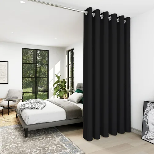 Miniatura 61 de Deconovo Cortina opaca, para oscurecer la habitación Gris claro