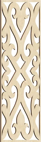 Miniatura 155 de Keene Paneles de pared decorativos de madera con calado, 9 3/8 pulgadas de ancho x 24 3/8 pulgadas de alto x 1/4 de alto, roble rojo rojo (Red Oak)