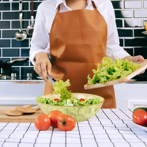 Miniatura 5 de Gerrii Paquete de 100 cuencos de plástico con purpurina dorada de 14 onzas, cuencos desechables para ensaladas, recipientes de sopa de postres
