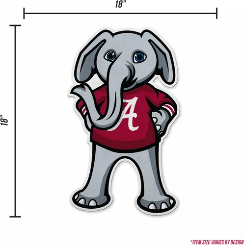 Miniatura 5 de Rico Industries NCAA Alabama Crimson Tide - Banderín de corte con forma de mascota, decoración del hogar y sala de estar, fieltro suave EZ