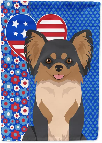 Miniatura 222 de Caroline's Treasures WDK5119GF - Bandera de jardín americana de Airedale Terrier de Estados Unidos, color negro y tostado, bandera decorativa