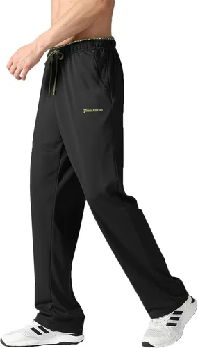 Miniatura 30 de Pantalones deportivos para hombre con bolsillos con cremallera, pantalones deportivos ligeros, pantalones de entrenamiento holgados atléticos