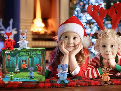 Miniatura 6 de Kits de manualidades Coola para niños de fieltro Animales pequeños para niños - Pack de 6 Arte y manualidades DIY Juguetes educativos tempranos