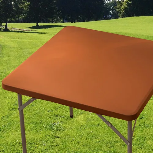 Miniatura 10 de Mantel cuadrado de elastano ajustable de 34 x 34 pulgadas, mantel elástico plegable para tarjetas de picnic, mantel elástico para mesa de patio