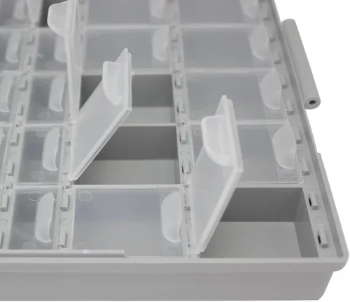 Miniatura 7 de AideTek BOXALL48 48 Tapas Caja Vacía Organizadora SMD SMT Tamaño 6 Pulgadas 9 Pulgadas Montaje en Superficie