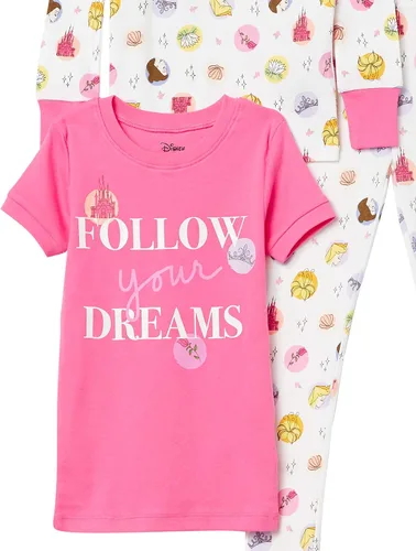 Miniatura 2 de Spotted Zebra Disney Marvel Star Wars Frozen Conjunto de pijama de algodón ajustado para niñas y niños pequeños