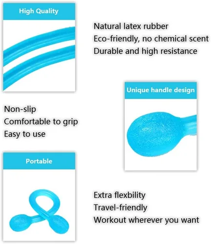 Miniatura 4 de KEVENZ Pedal Resistance Band, 4-Tube Natural Latex Yoga Pedal Puller Resistance Band Comes with Elastic Pull Rope, Fitness Equipment for Abdomen