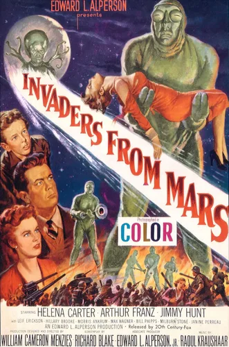 Miniatura 2 de American Gift Services - Póster vintage de ciencia ficción y fantasía Invaders From Mars - 24 x 36 pulgadas