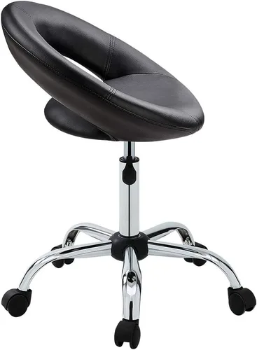 Miniatura 7 de DUHOME Taburete de trabajo WY-171XF Crescent Silla giratoria ajustable con ruedas (negro)
