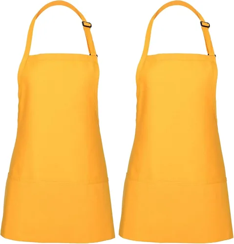Miniatura 10 de Delantal ajustable unisex de 3 bolsillos con peto FAME® - F10 - para restaurantes, hogar, aficionados, chef, fiesta de pintura, jardinero, tienda