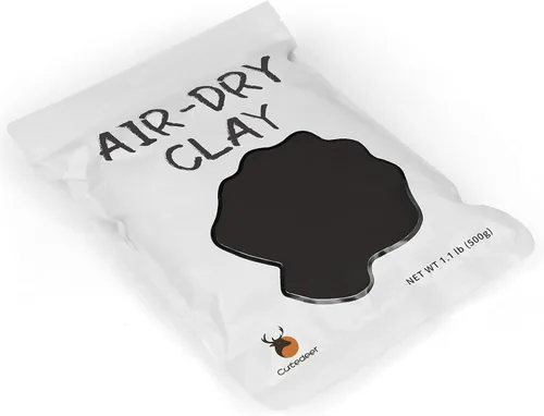 Miniatura 6 de Cutedeer Black Air Dry Arcilla, arcilla de modelado de espuma de 1.1 libras, moldeo blando suave para niños y adultos, suministros de limo para Gris