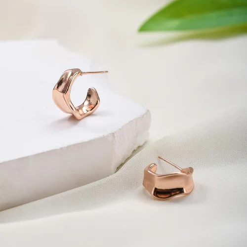 Miniatura 12 de Aretes de aro gruesos de oro para mujer, chapados en oro de 14 quilates y plata, aretes geométricos, aretes colgantes de nudo de moda
