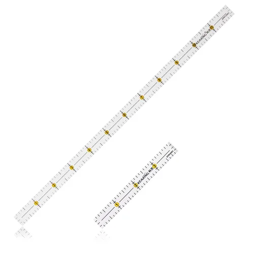 KEARING, Regla de acolchado de 4 x 1/2 pulgadas y 12 x 1/2 pulgadas, regla de costura acrílica antideslizante para cortar tela, juego de mini reglas