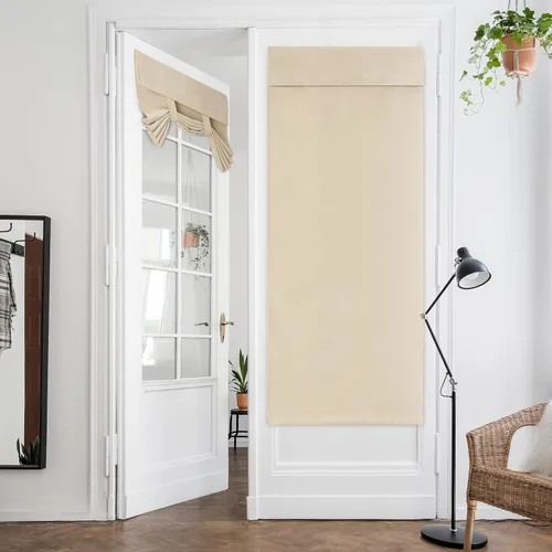 Miniatura 14 de HOMEIDEAS Cortinas Opacas para Aula para Puerta Principal, Cubierta de Ventana de Puerta de Aula, Persianas de Privacidad con Aislamiento Térmico