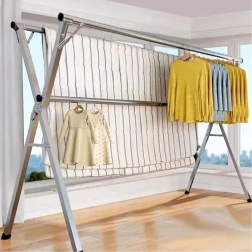Miniatura 3 de Solución de secado que ahorra espacio, estante ajustable de acero inoxidable, diseño plegable de alta resistencia para apartamentos y hogares