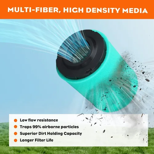 Miniatura 5 de Hipa Paquete de 2 Filtros de aire 32 083 13-S para Kohler 7000 Series KT735 KT740 KT745 KT725 KT730 22HP-26HP Filtro de aire y prefiltro para motor