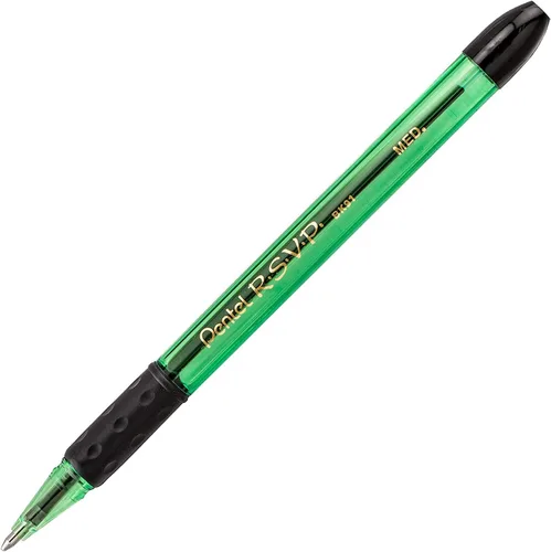 Miniatura 8 de Pentel Rsvp - Bolígrafos de punta media, 0.039 in, 8 colores surtidos con agarre de goma sin látex para una escritura cómoda, paquete de 16