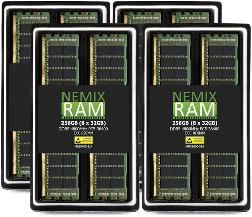 Miniatura 8 de NEMIX RAM Kit de memoria de servidor registrado DDR5 4800MHZ PC5-38400 1Rx4 1.1V CL40 288-PIN ECC RDIMM compatible con ASUS 2U4N Servidor