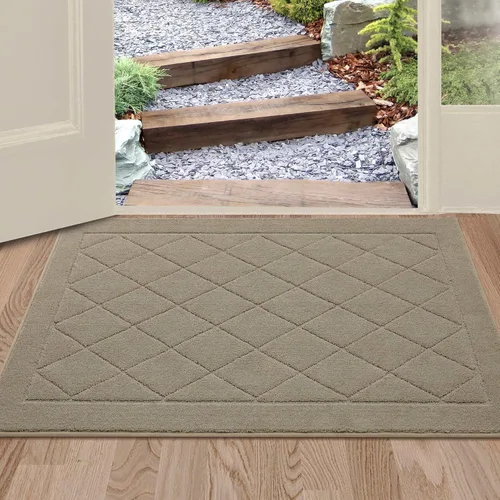 Miniatura 18 de BEQHAUSE Tapete para puerta de 20 x 32 pulgadas, tapete antideslizante para puerta, lavable, tapete para puerta de perro, resistente a las manchas