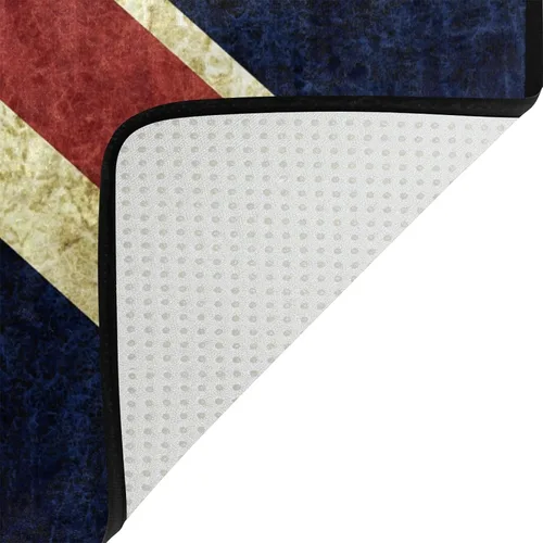Miniatura 6 de ALAZA Retro Union Jack - Alfombra antideslizante de 4 x 5 pies 3 pulgadas y 3 pulgadas para sala de estar, comedor, dormitorio, cocina, pasillo