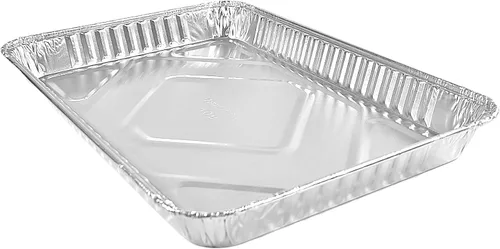 Miniatura 3 de PACTOGO Bandeja de papel de aluminio para tartas de tamaño 1/4 con tapa de cúpula baja transparente, 12.75 pulgadas de largo x 8.75 pulgadas