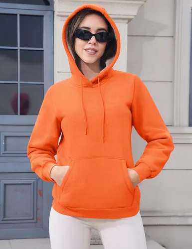 Miniatura 30 de MAGCOMSEN Sudaderas con capucha para mujer, con forro de sherpa, de vellón, para invierno, cálido, pesado, de algodón, con bolsillo