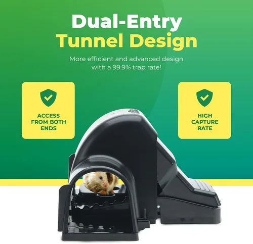 Miniatura 2 de Trampas para ratas UCatch para interiores y exteriores - 2 paquetes de trampa grande de doble entrada para interiores y exteriores para el hogar