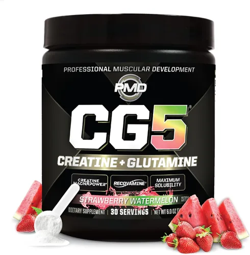 Miniatura 13 de PMD Sports CG5 Polvo Premium de Creatina y L Glutamina, Recuperación de Energía, Construcción de Músculo Delgado, Aumento del Rendimiento en Sin