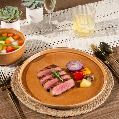 Miniatura 6 de GBHOME Juego de vajilla de cerámica para 4, 12 piezas, platos y cuencos de cerámica, platos resistentes a los arañazos, aptos para lavavajillas