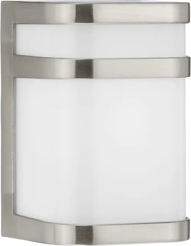 Miniatura 3 de Progress Lighting Valera LED Collection - Farol acrílico blanco mate con pantalla moderna para exteriores, pequeña pared, luz de bronce