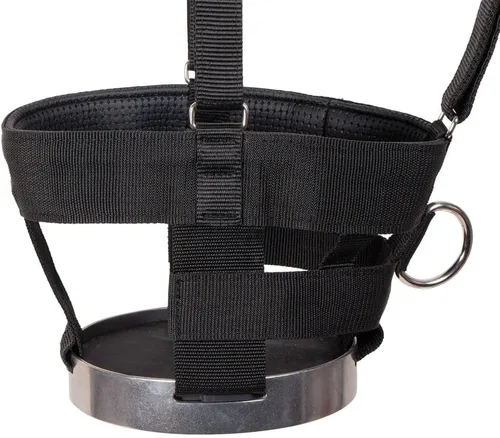 Miniatura 4 de Dura-Tech Breathe Rite - Bozal de pastoreo con cabestro separador para caballos, tamaño mazorca, ayuda para controlar el peso del caballo, mejora