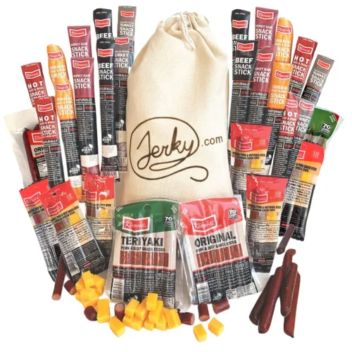 Miniatura 9 de Bolsa de regalo Extra Mile, deliciosos bastones de carne en bolsas de estilo anticuado, el mejor regalo para hombres, palitos de carne de res