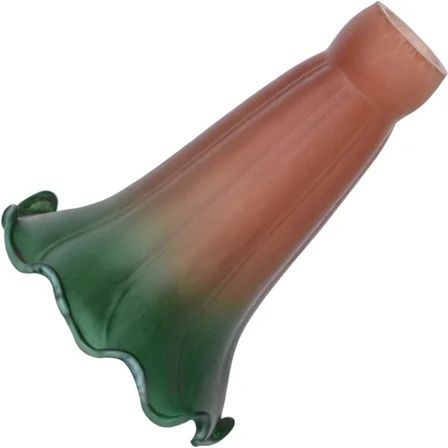Bieye LS103S - Pantalla de cristal soplado con flor de lirio (verde ámbar, diámetro interior de apertura 0.87 pulgadas x diámetro exterior 1 pulgada)