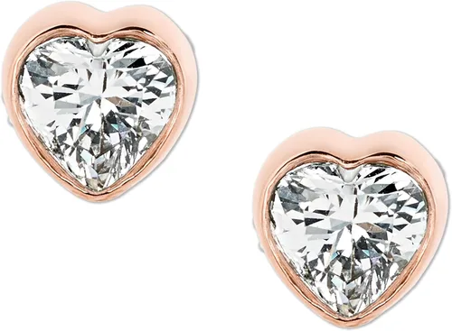 Miniatura 2 de Michael Kors - Aretes de broche para dama, de acero inoxidable, con forma de corazón, con detalles de cristal, S