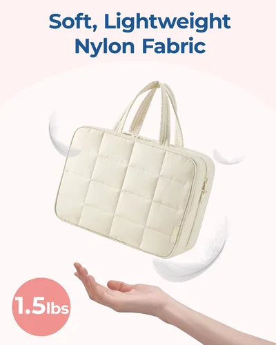 Miniatura 3 de Bolsa de viaje para artículos de aseo personal BAGSMART con organizador para joyas, bolsa de viaje colgante para artículos de tocador, organizador