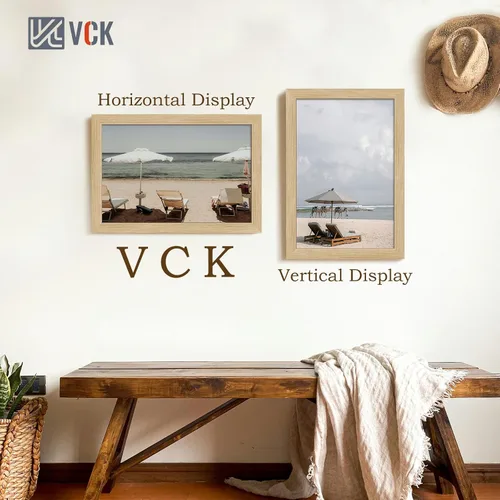 Miniatura 339 de VCK Marcos para póster de madera maciza de 22.375 x 34 pulgadas, marco de fotos A1 negro con montaje en pared, paquete de 3