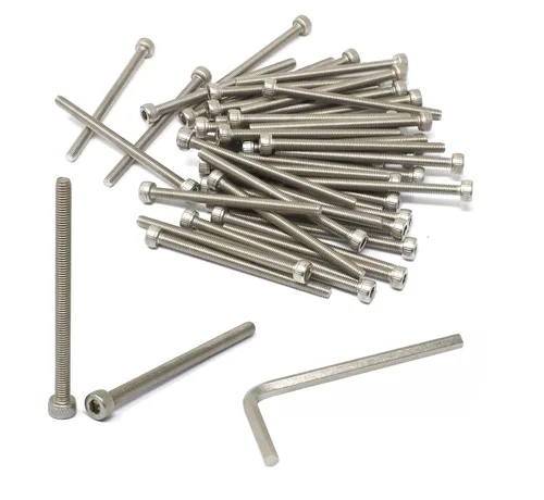 Miniatura 231 de iexcell 25 piezas M4 x 60/65/70/75/3.150 in paso de rosca 0.028 in acero inoxidable 304 cabeza hexagonal Tornillos Tornillos surtido Kit