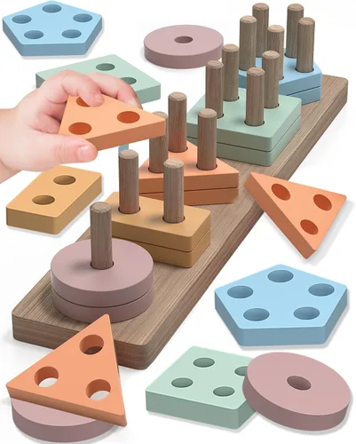 Tonberless Juguetes Montessori para niños y niñas de 1, 2, 3 años, juguetes para edades de 2 a 4 años, regalos de cumpleaños de 1 a 2 años,