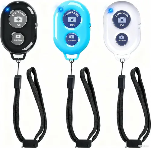 Miniatura 10 de Obturador remoto para teléfonos inteligentes y tabletas (paquete de 9 colores), AOQIYUE - Control remoto inalámbrico para cámara compatible