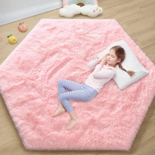 Miniatura 44 de EVOIONOS - Alfombra redonda gris para dormitorio, 5x5 pies; alfombras circulares suaves y esponjosas para sala de estar, alfombras de felpa peludas