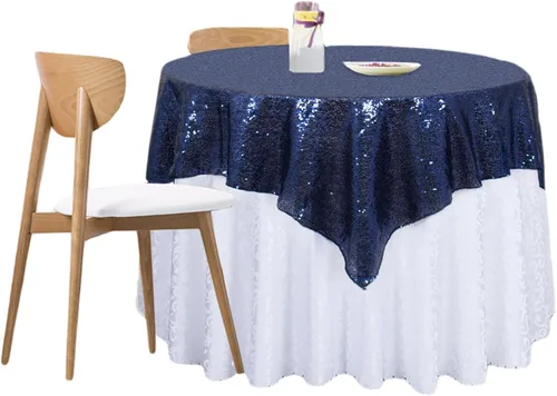 Miniatura 11 de DUOBAO Mantel Redondo Amarillo de 60 Pulgadas Mantel de Mesa con Lentejuelas Decoración de Cumpleaños Manteles con Lentejuelas Manteles de Mesa