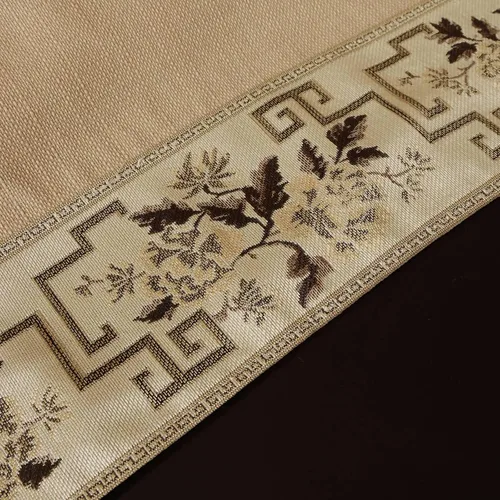 Miniatura 4 de Funda rectangular para mesa de café con flores bordadas. Mantel de mesa de café beige y camino de mesa de té para sala de estar, lavable a máquina