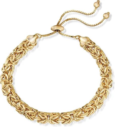 Miniatura 3 de Ross-Simons - Pulsera de bolo bizantino plata chapada en oro amarillo US_JWEY_B077YT3FQM