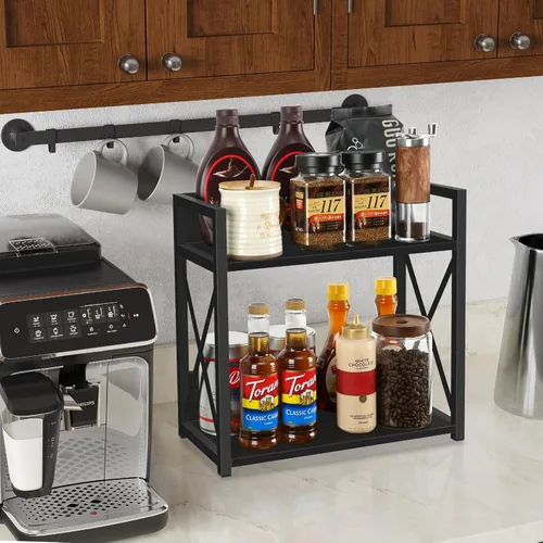 Miniatura 2 de YINMIT Organizador de Estante de Encimera, Accesorios para Barra de Café, Estante para Especias, Estante de Café para Encimera, Estación