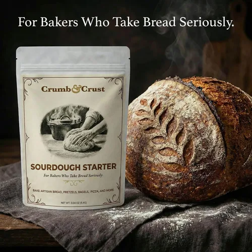 Miniatura 3 de Crumb & Crust - Cultivo básico de masa madre de primera calidad, iniciador de masa madre deshidratada con cultivos activos para hornear pan