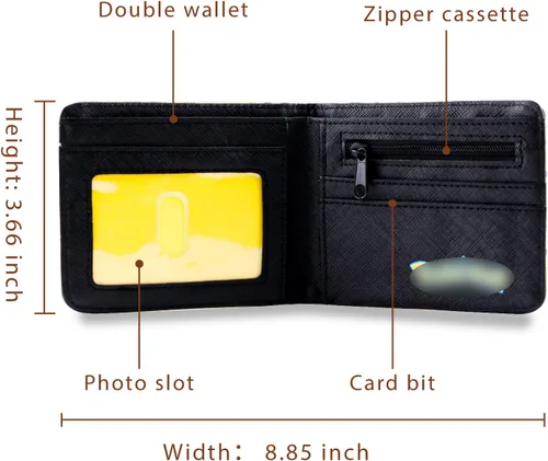 Miniatura 2 de G-Ahora Cartera de cuero plegable de anime con tarjetero, WC Pikachu 3