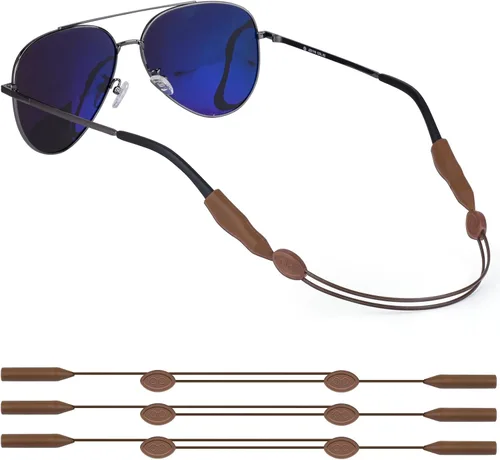Miniatura 8 de Correa ajustable para anteojos sin cola, correa antideslizante para lentes de sol, con cable de alambre de acero, correas para gafas (3 piezas)